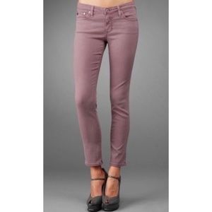 AG The Stevie Ankle Slim Straight Mauve Jean 26